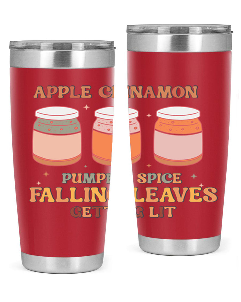 Apple Cinnamon Pumpkin Spice Falling Leaves Getting Lit 12#- fall- Tumbler
