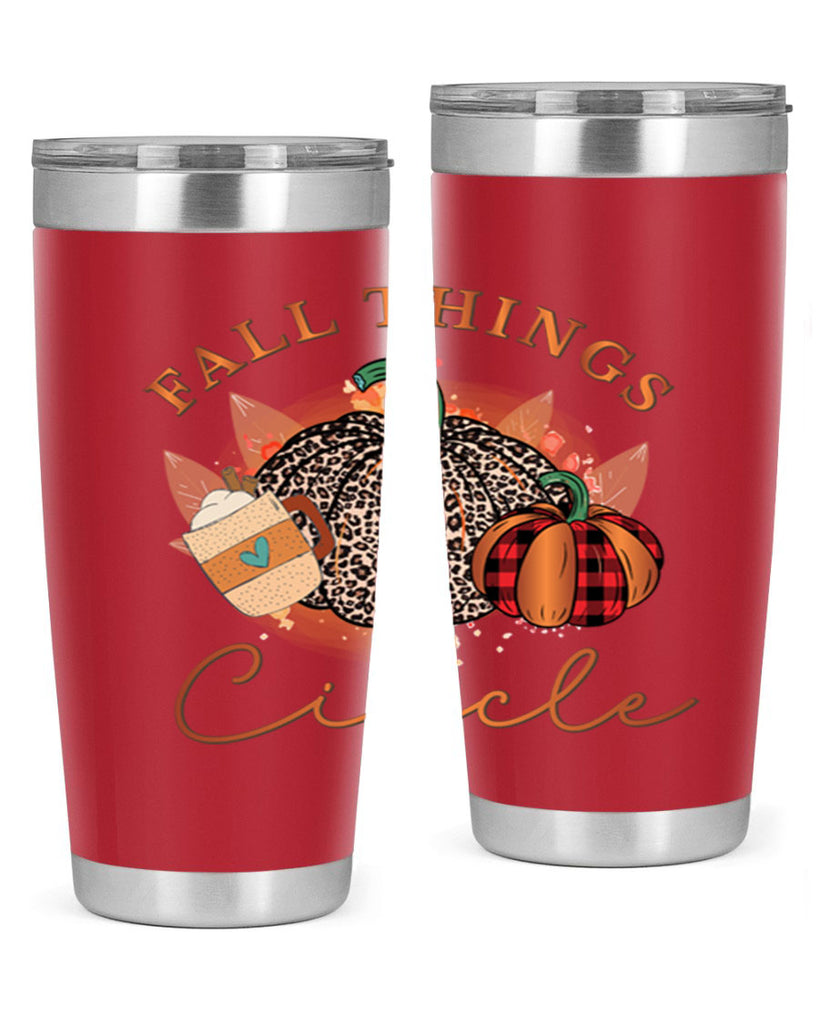 Fall Things Circle 133#- fall- Tumbler