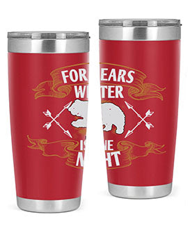 For bears, winter is one night 53#- Bears- Tumbler