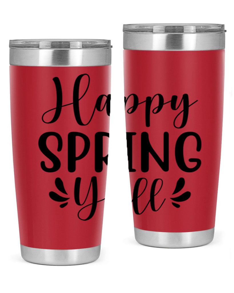 Happy Spring Y'all 163#- spring- Tumbler