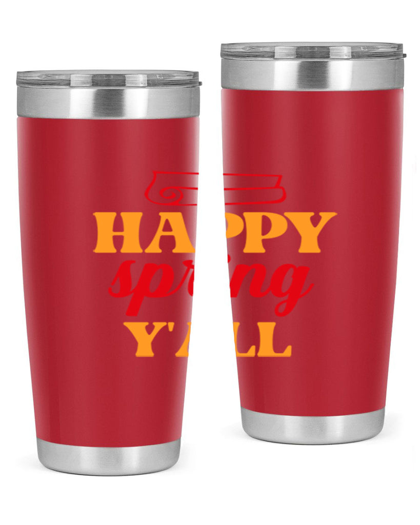 Happy spring y'all 166#- spring- Tumbler