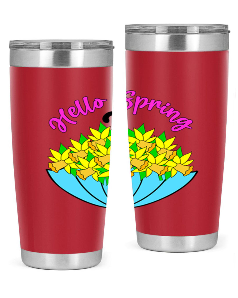 Hello Spring Umbrella Daffodils207#- spring- Tumbler