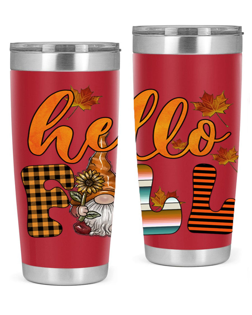 HelloFallVintageGnome 299#- fall- Tumbler
