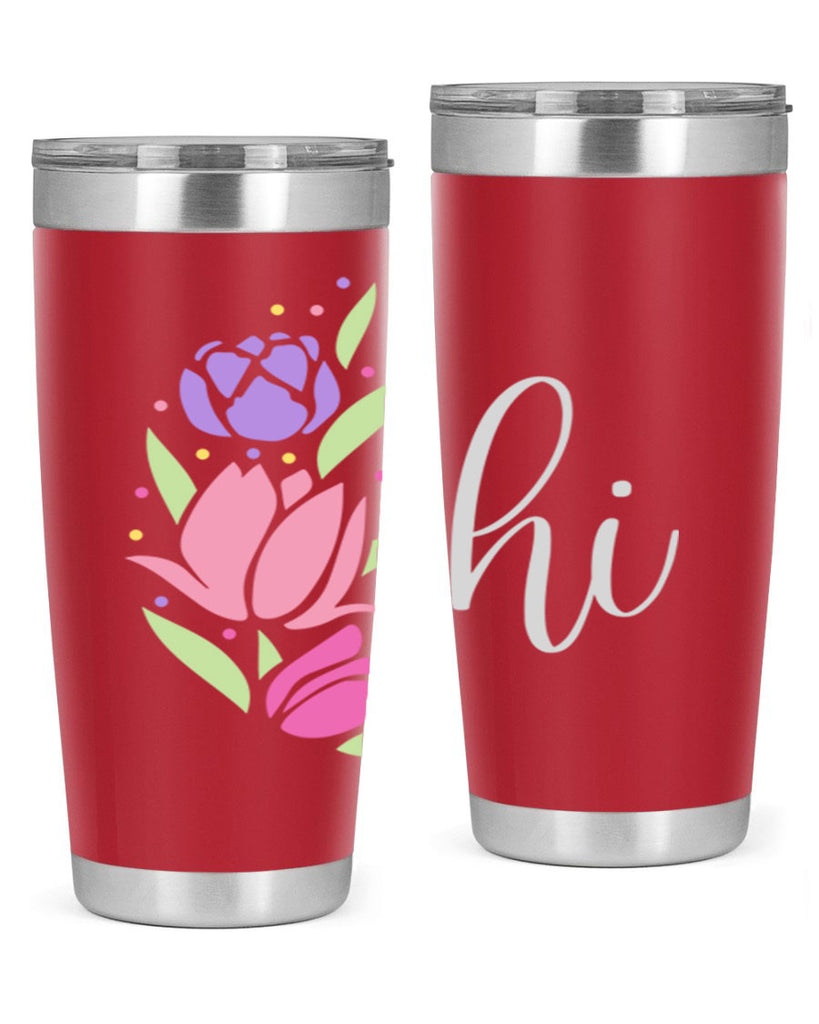 Hi pink flowers238#- spring- Tumbler