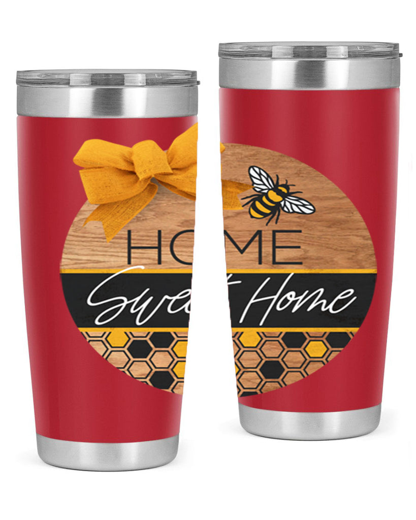 Home Sweet Home Bee and hive pattern Mockup242#- spring- Tumbler