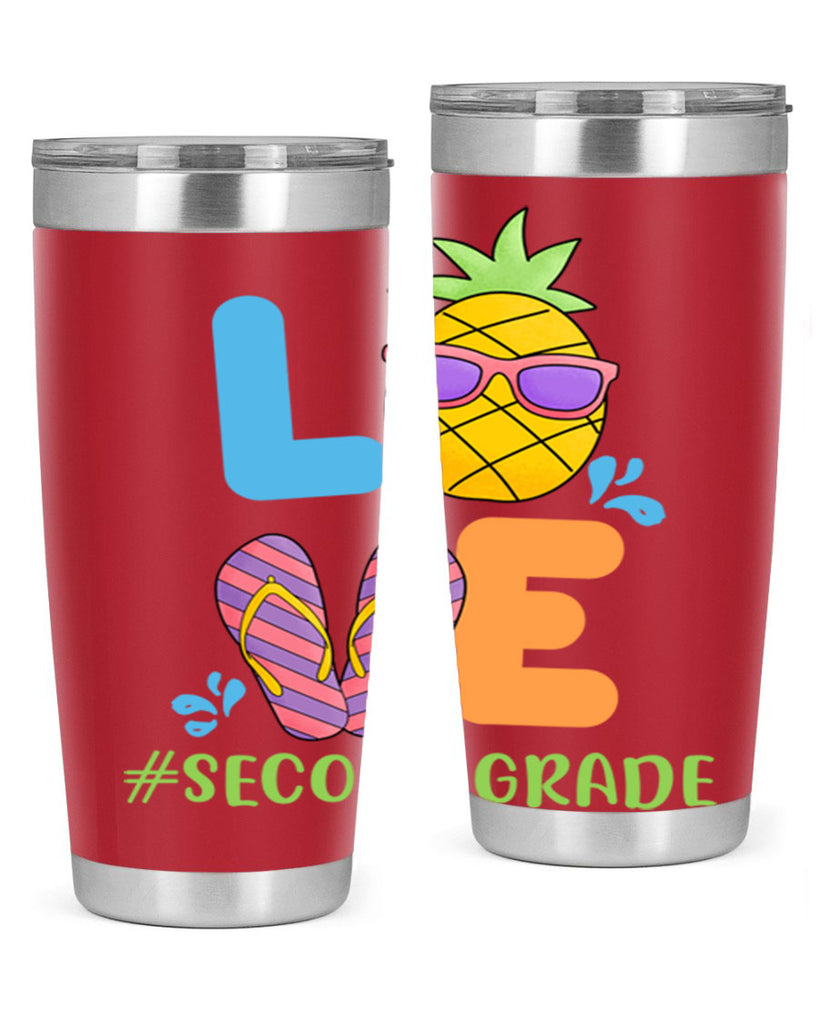 LOVE 2nd Grade Summer Pineapple 17#- second grade- Tumbler