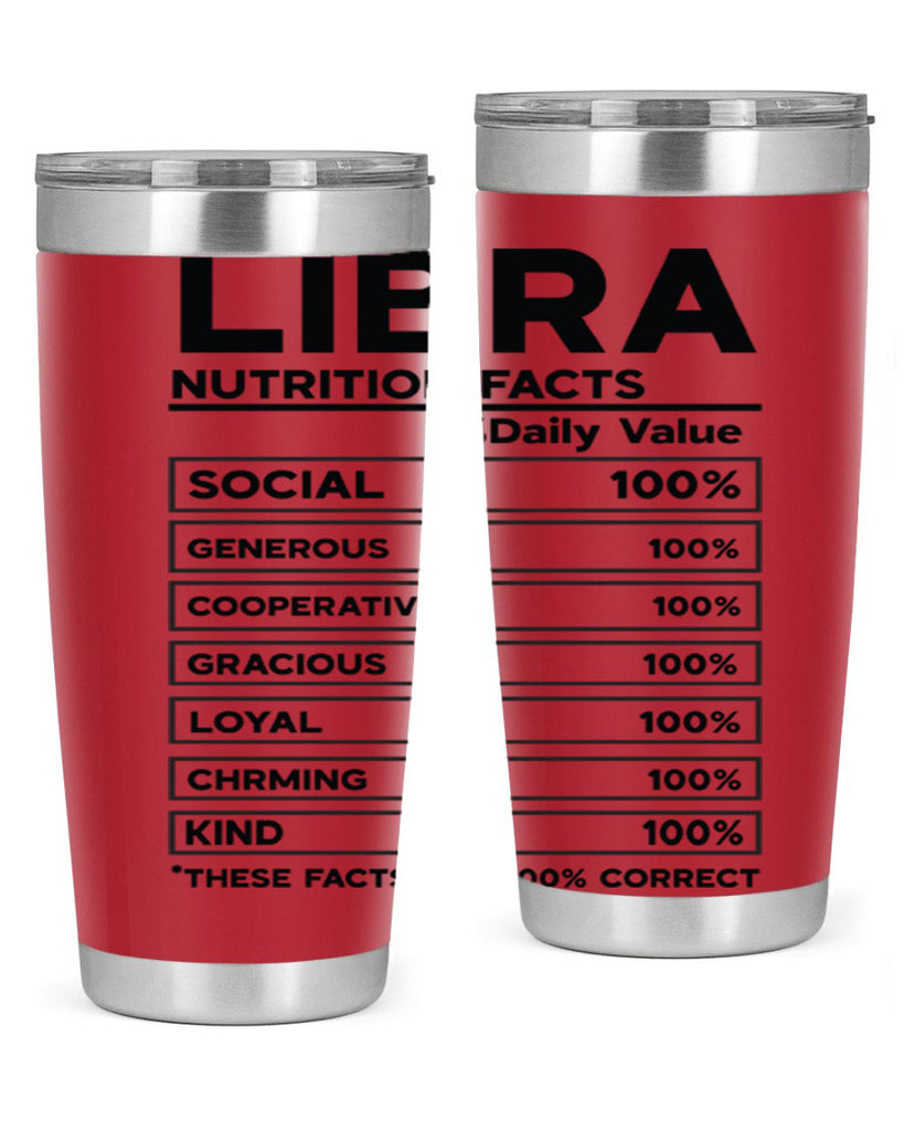 Libra Nutrition Facts 318#- zodiac- Tumbler