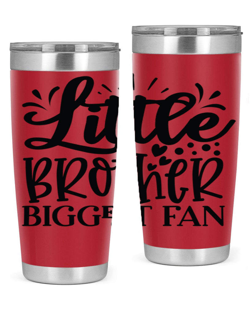 Little Brother Biggest Fan 2056#- baseball- Tumbler