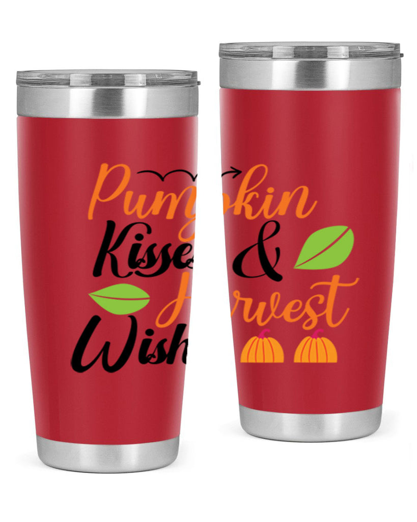 Pumpkin Kisses Harvest Wishes 523#- fall- Tumbler