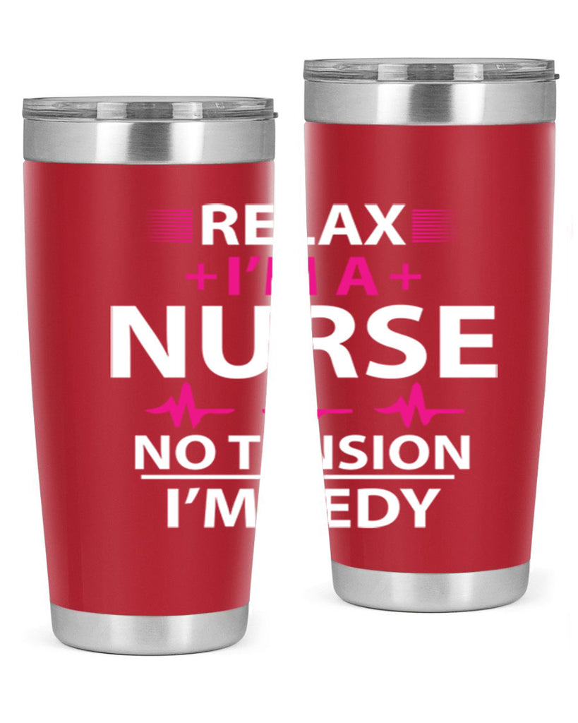 Relax i am nurse no tension Style 334#- nurse- tumbler