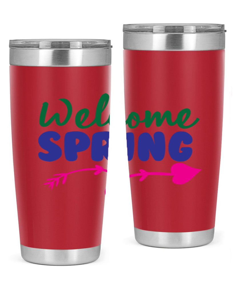 Welcome Spring 581#- spring- Tumbler