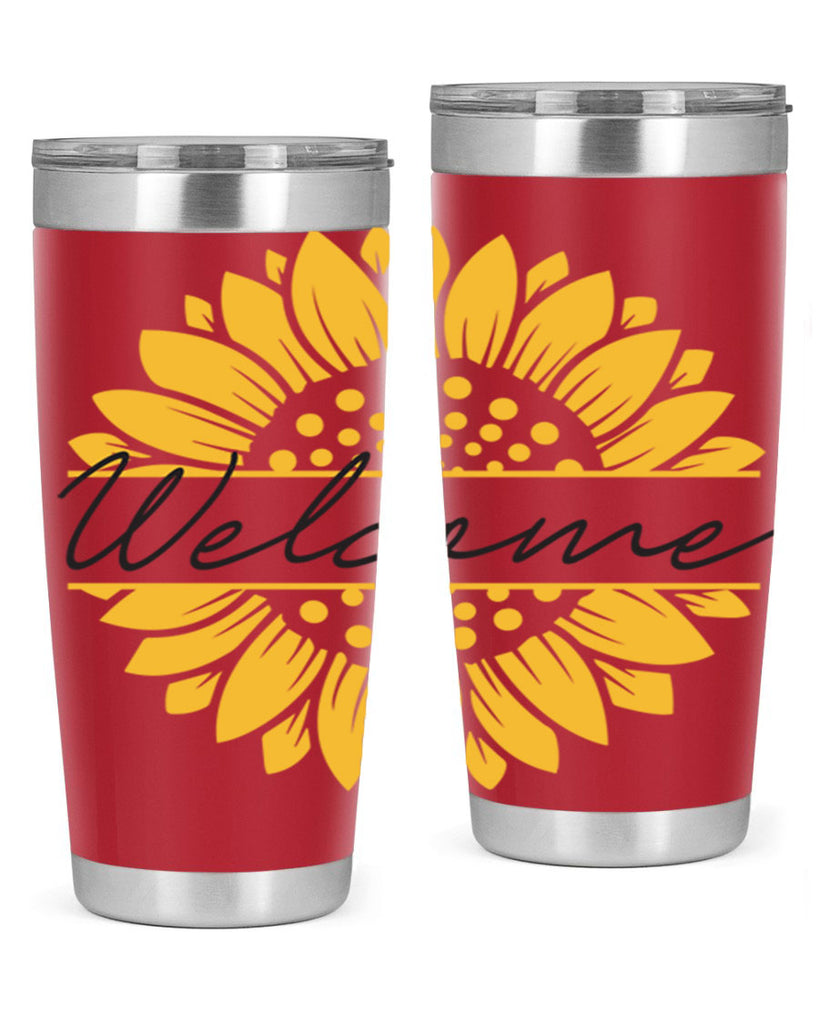 Welcome Sunflower585#- spring- Tumbler