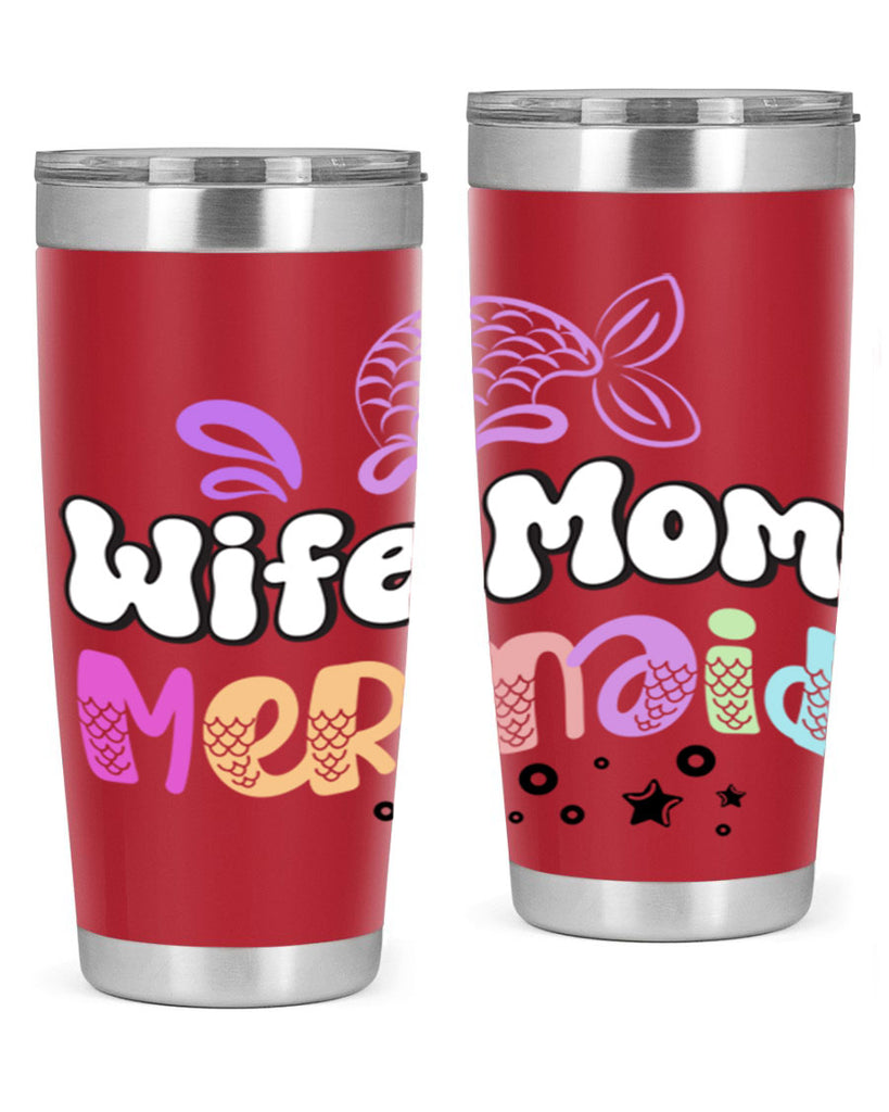 Wife Mom Mermaid 676#- mermaid- Tumbler