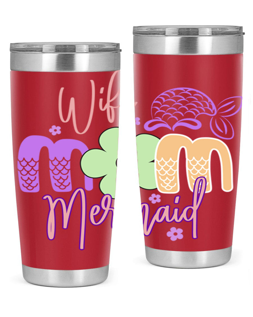 Wife Mom Mermaid 677#- mermaid- Tumbler