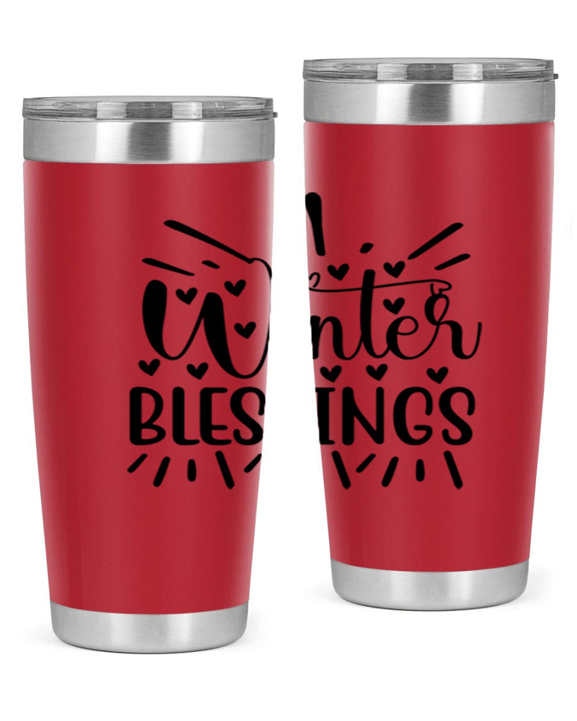 Winter Blessings 491#- winter- Tumbler