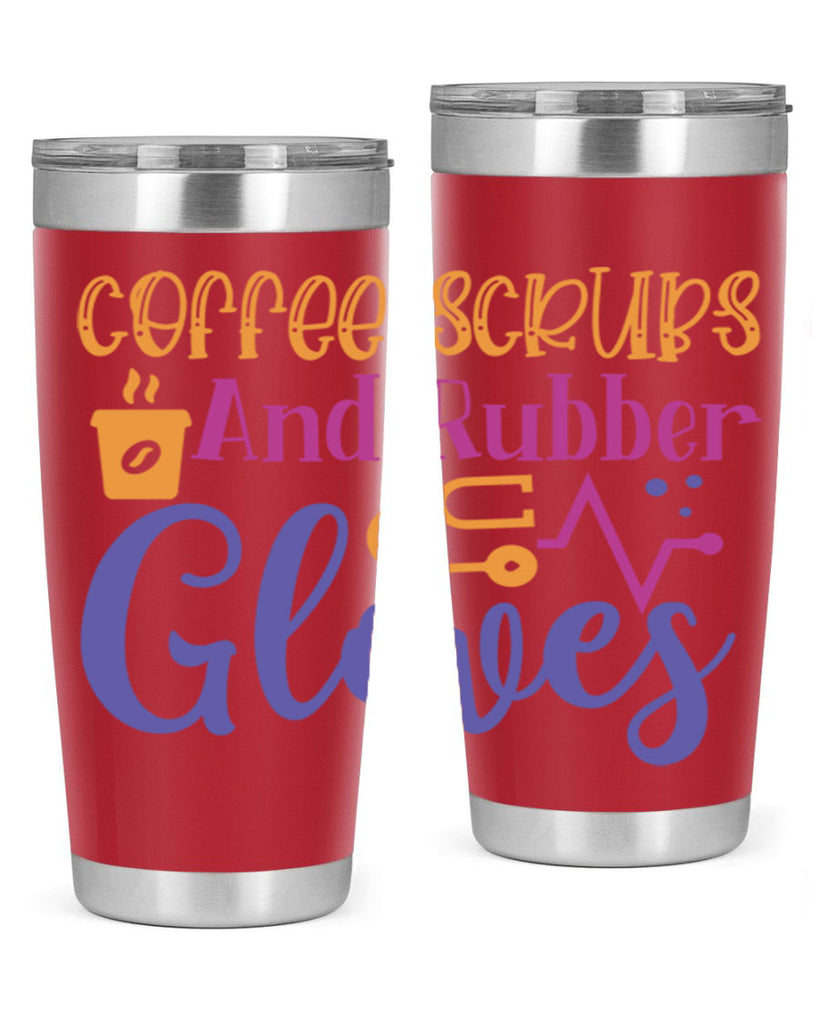 coffee scrubs and rubber gloves Style 392#- nurse- tumbler