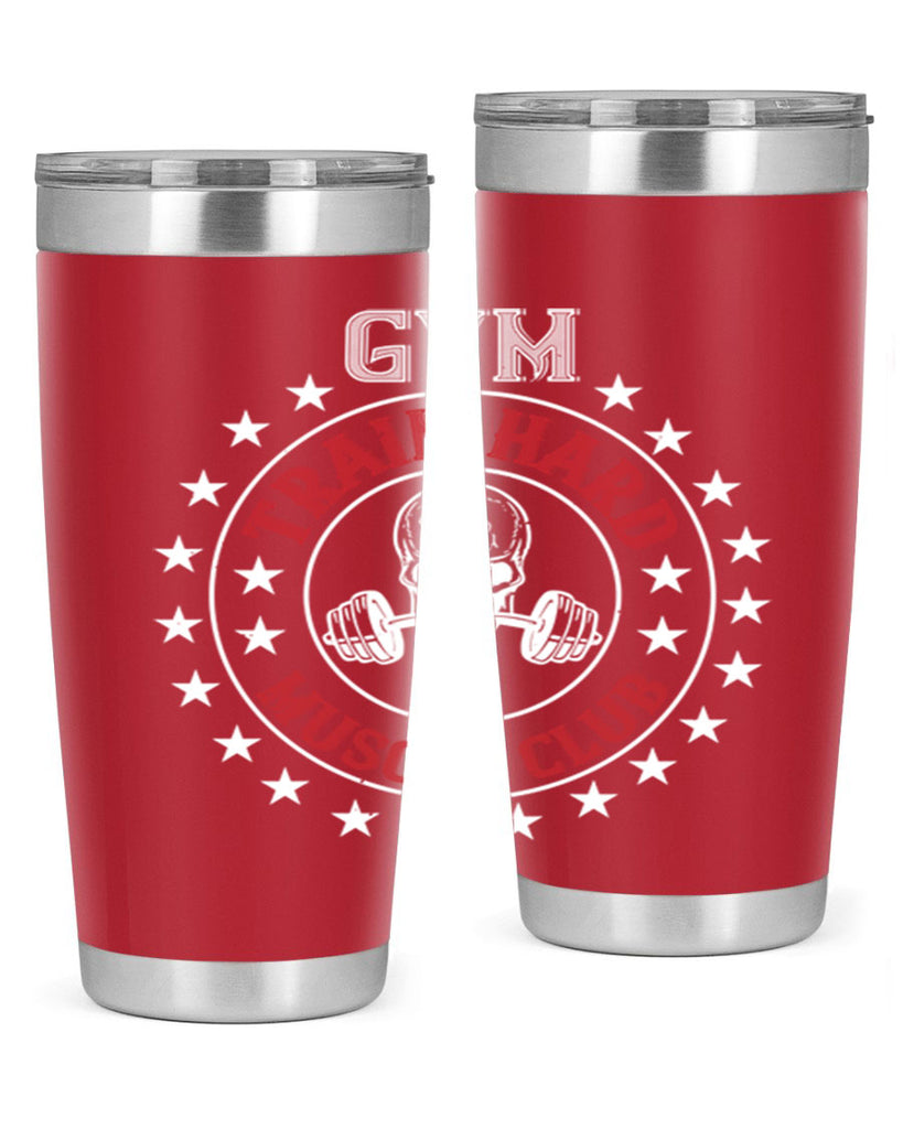 gym train hard mucle club 95#- gym- Tumbler