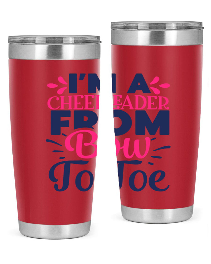 im a cheerleader bow to toe 1743#- cheer- Tumbler