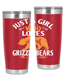 just a girl who loves Grizzly Bears 20#- Bears- Tumbler