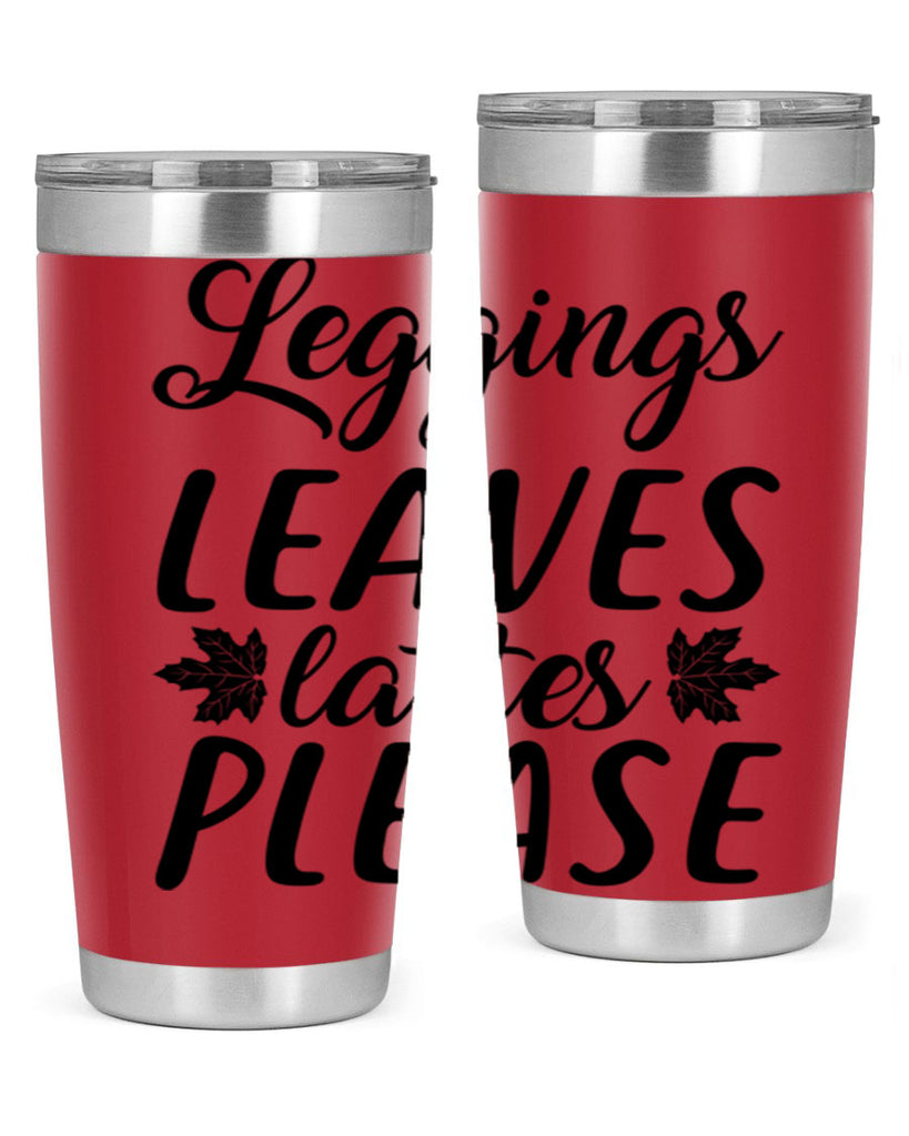 leggings leaves lattes please 397#- fall- Tumbler