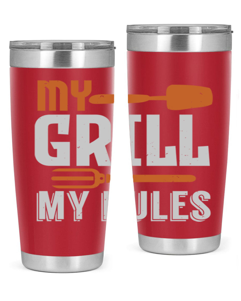 my grill my rules 20#- bbq- Tumbler