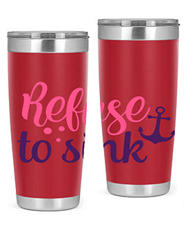 refuse to sink Style 4#- breast cancer- Tumbler