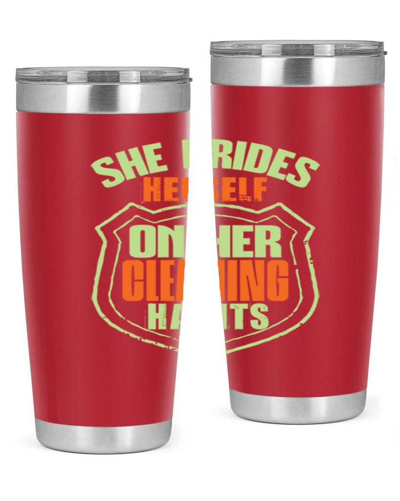 she prides hereself on her cleaning habits Style 15#- cleaner- tumbler