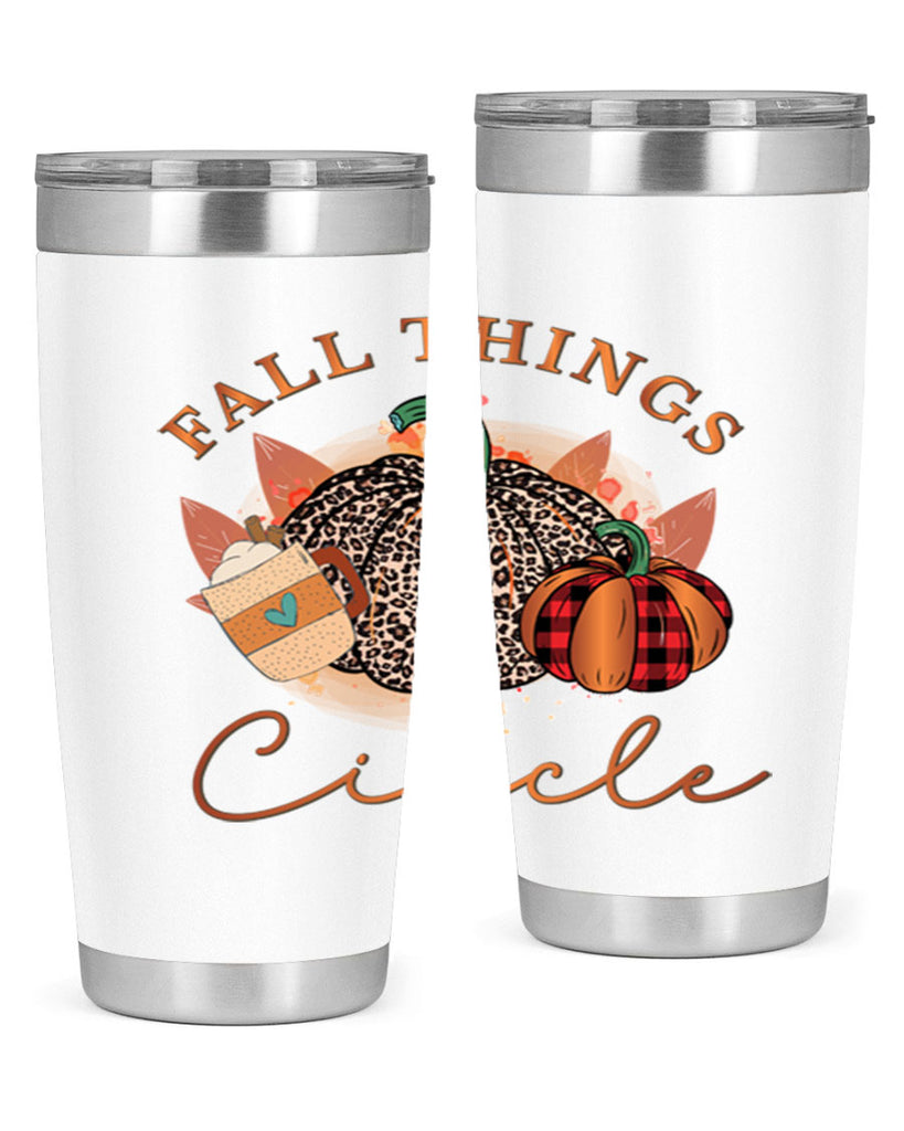 Fall Things Circle 133#- fall- Tumbler