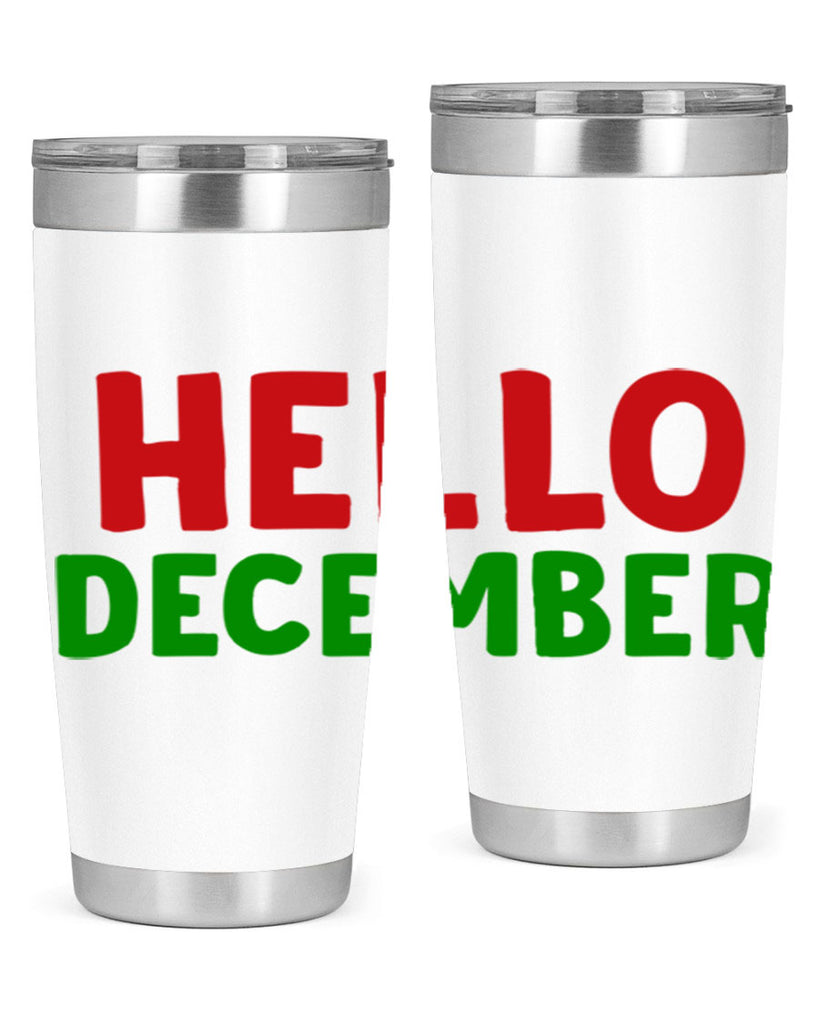 Hello December 158#- winter- Tumbler