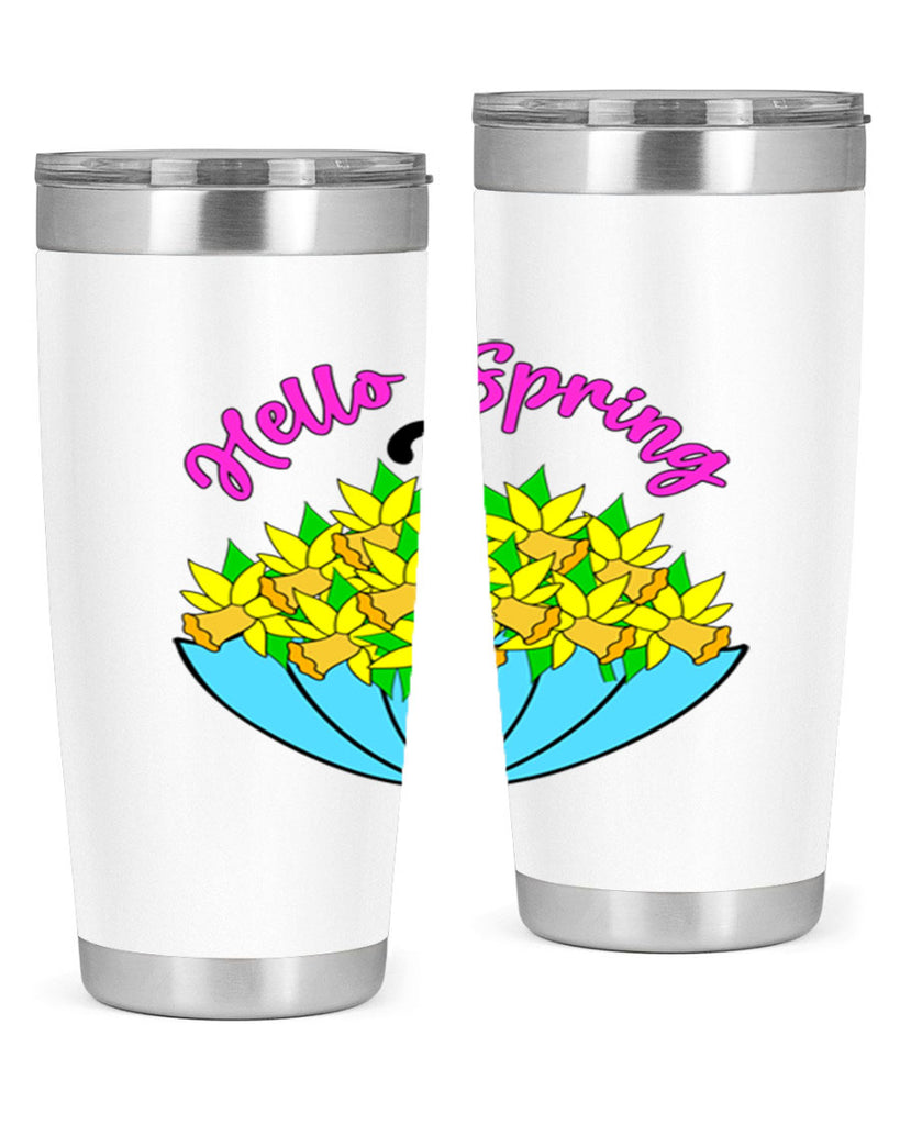 Hello Spring Umbrella Daffodils207#- spring- Tumbler