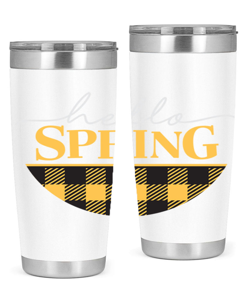 Hello Spring plaid 203#- spring- Tumbler