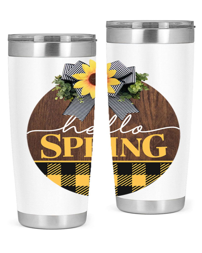 Hello Spring plaid Mockup 204#- spring- Tumbler