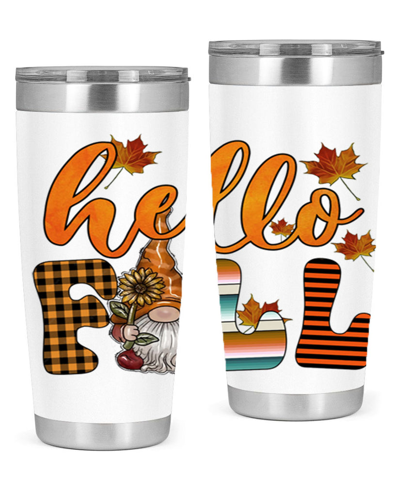 HelloFallVintageGnome 299#- fall- Tumbler
