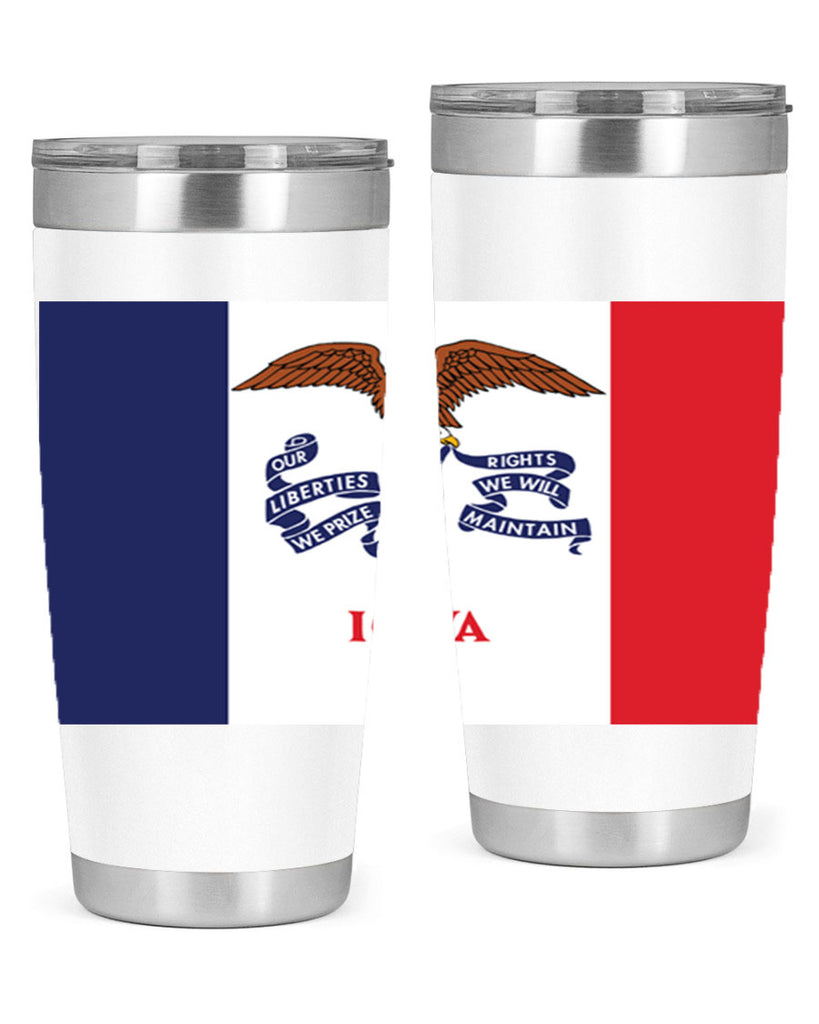 Iowa 37#- Us Flags- Tumbler