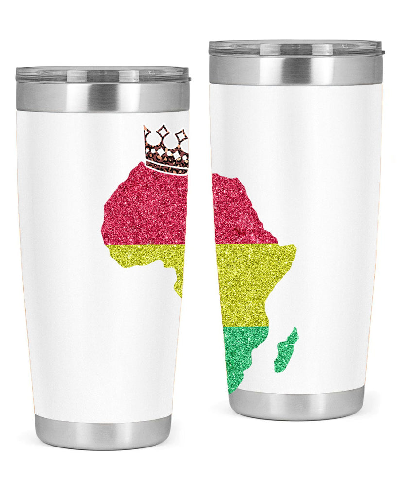 Juneteenth Crown Africa Flag 6#- Juneteenth- tumbler