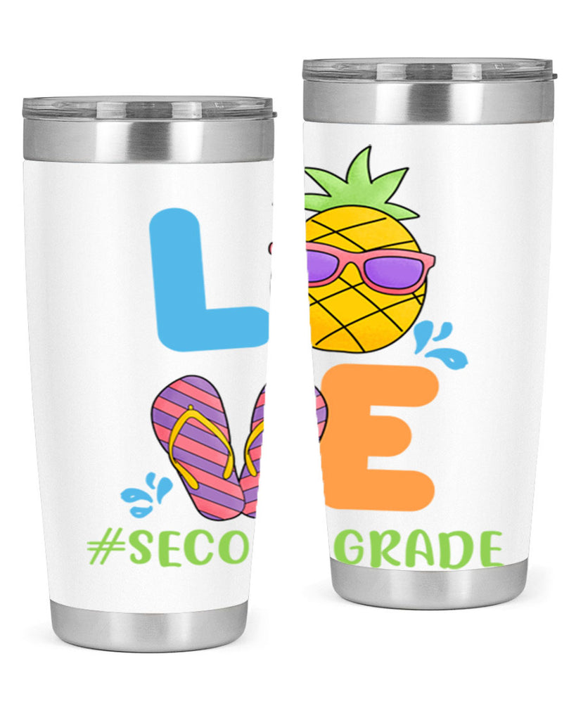 LOVE 2nd Grade Summer Pineapple 17#- second grade- Tumbler