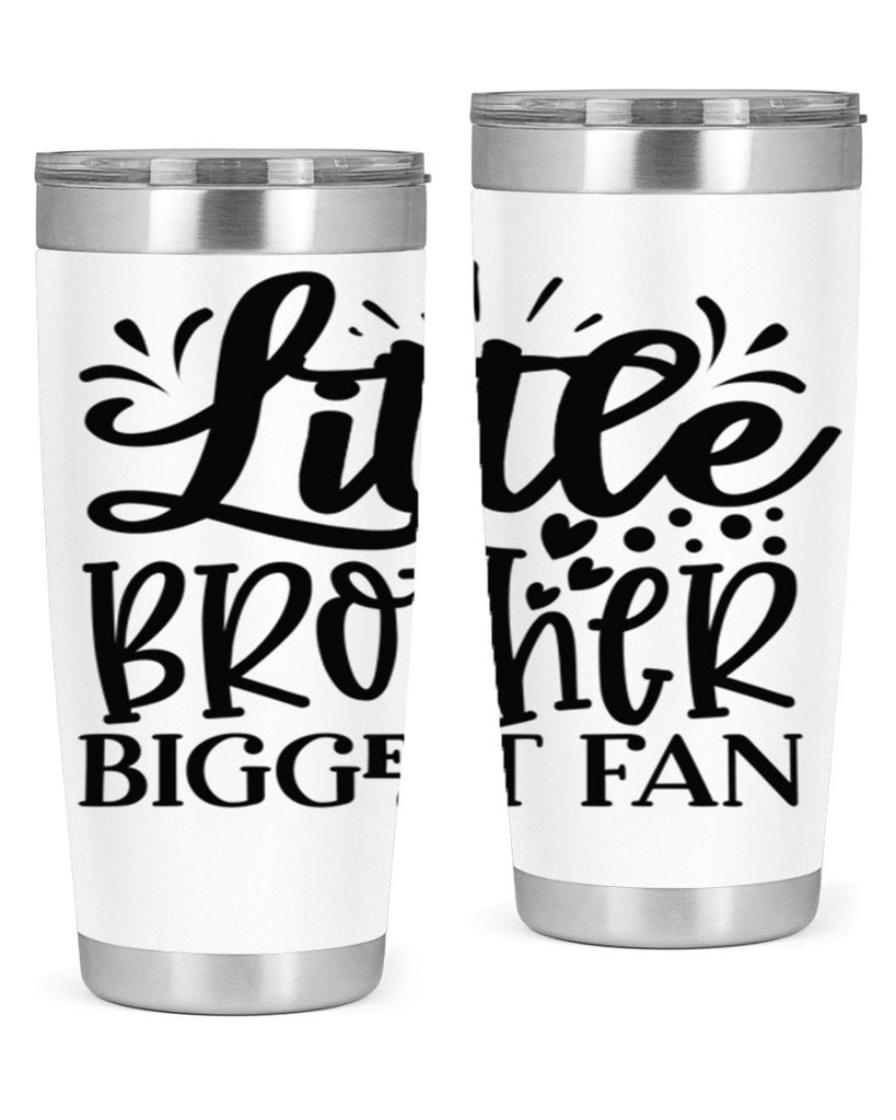 Little Brother Biggest Fan 2056#- baseball- Tumbler