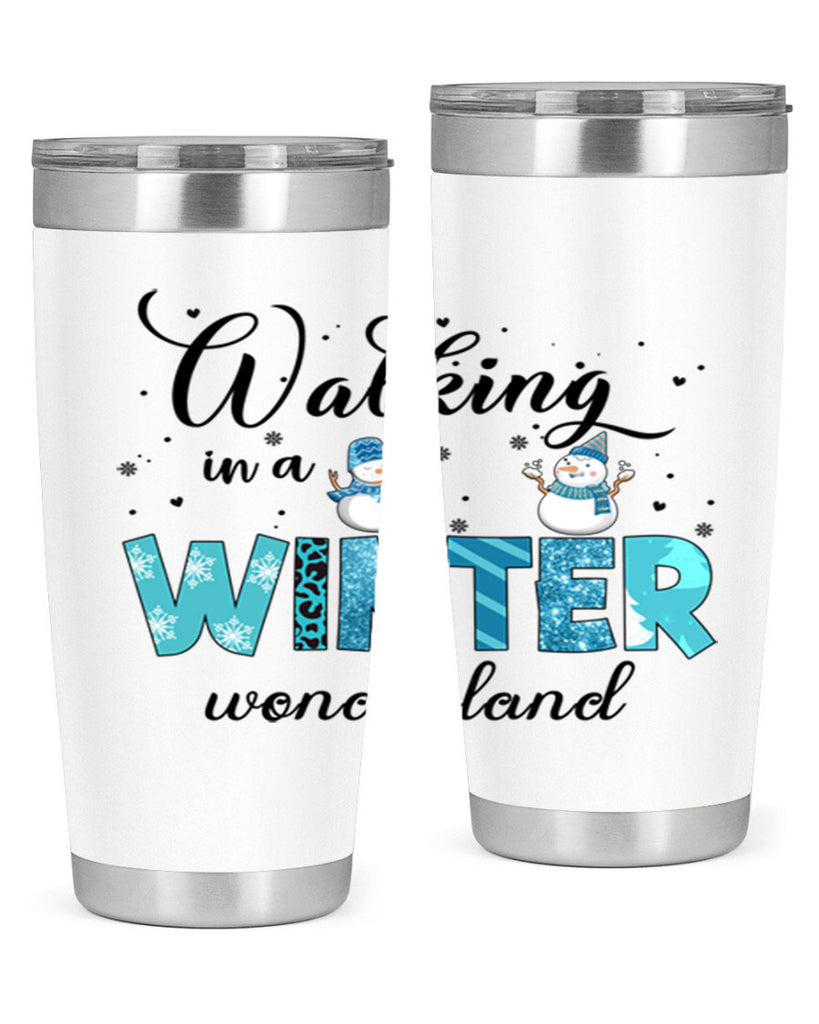 Walking in a winter wonderland 443#- winter- Tumbler