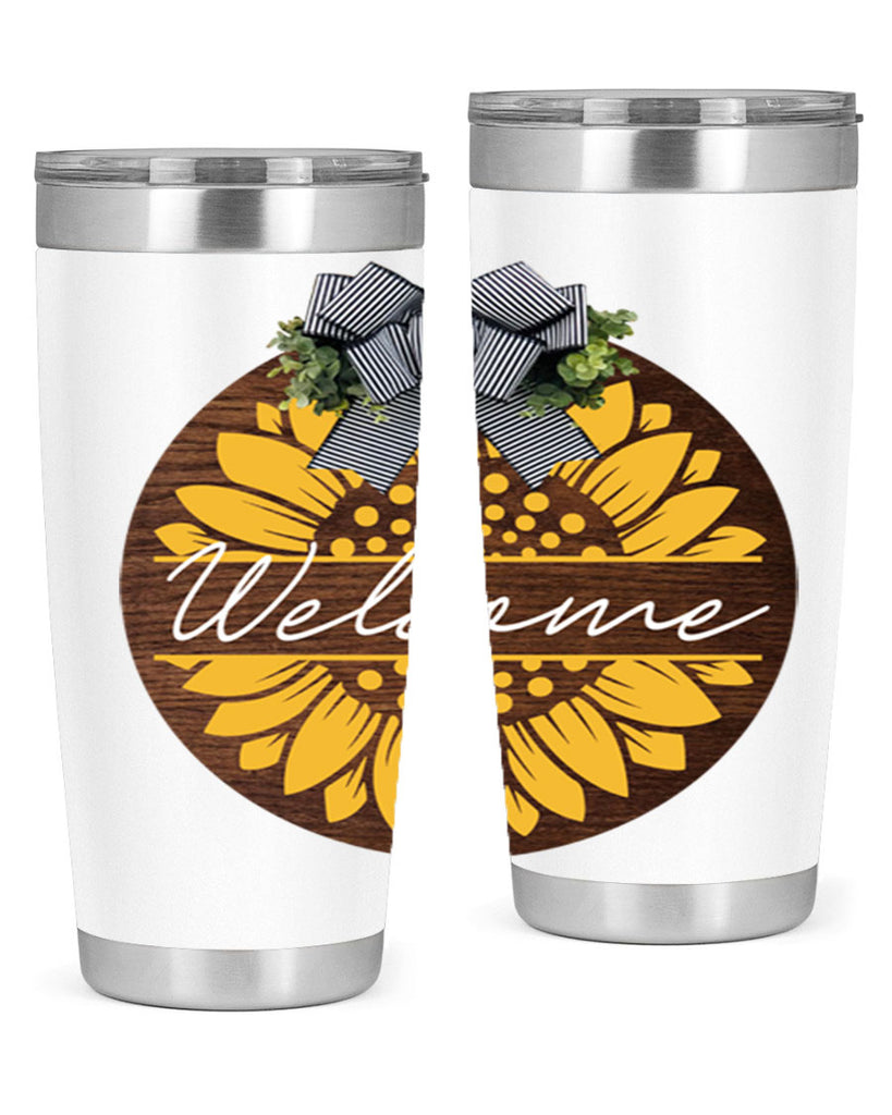 Welcome Sunflower Mockup584#- spring- Tumbler