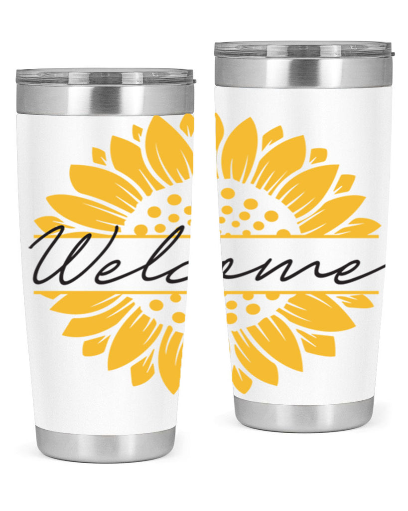Welcome Sunflower585#- spring- Tumbler
