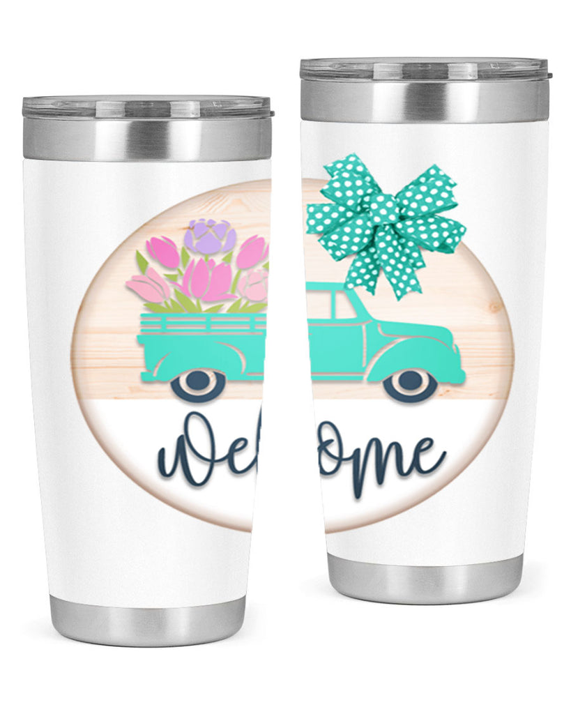 Welcome spring truck Mockup578#- spring- Tumbler