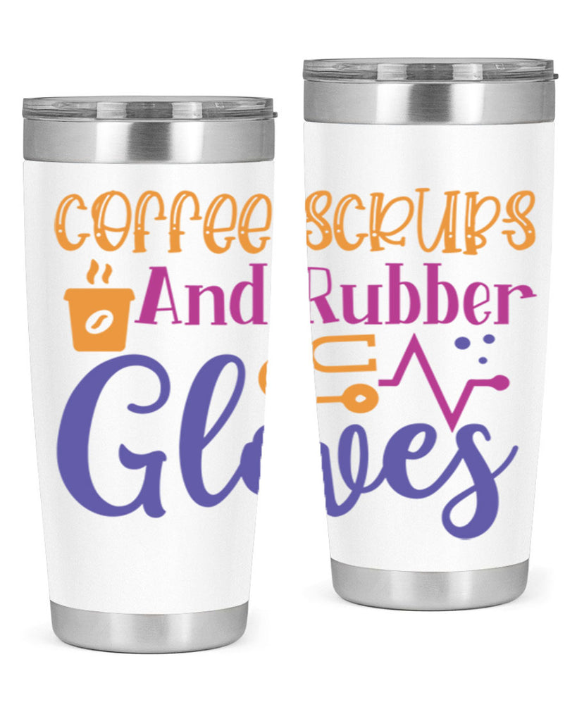 coffee scrubs and rubber gloves Style 392#- nurse- tumbler