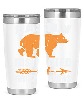 easily distracted by grizzly bears 1#- Bears- Tumbler