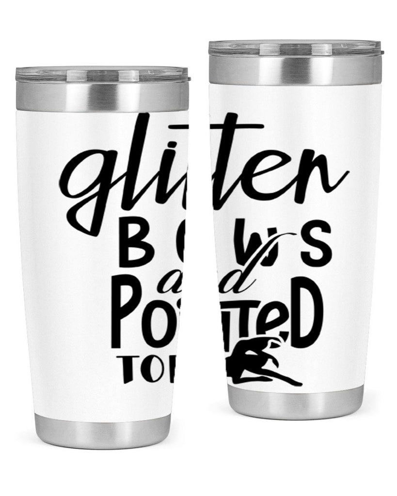 glitter bows and pointed toes 42#- ballet- Tumbler