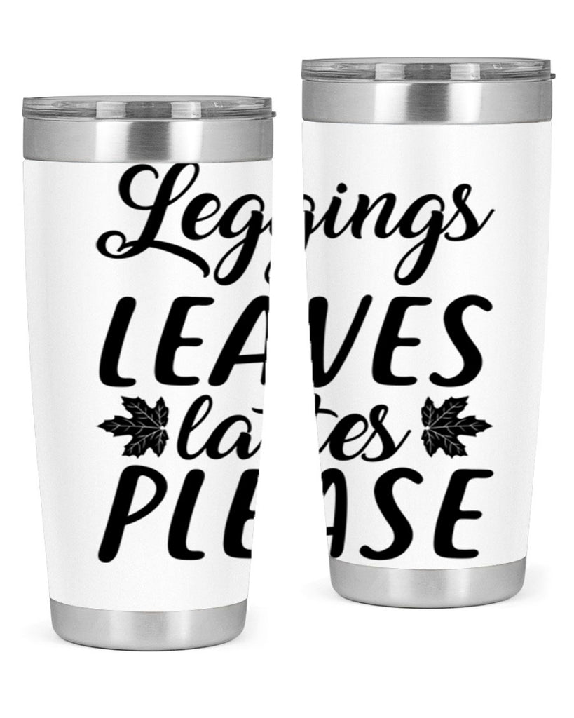 leggings leaves lattes please 397#- fall- Tumbler