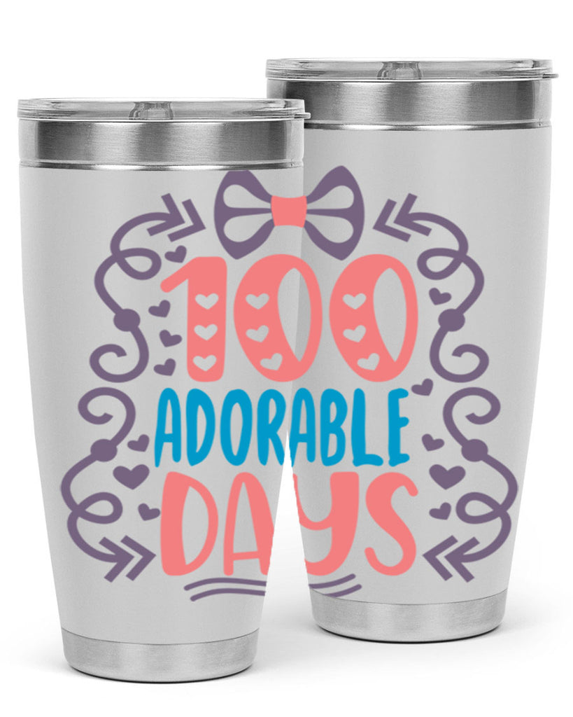 1 100 adorable days 17#- 100 days of school- Tumbler