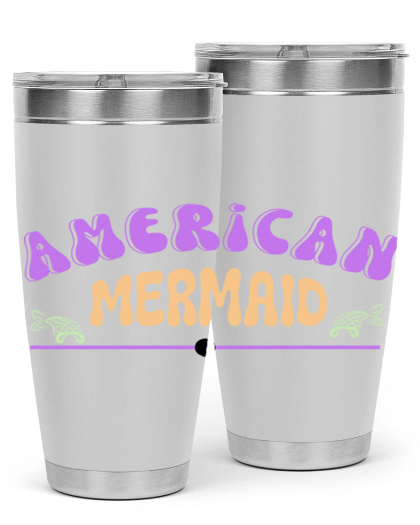 American Mermaid 16#- mermaid- Tumbler