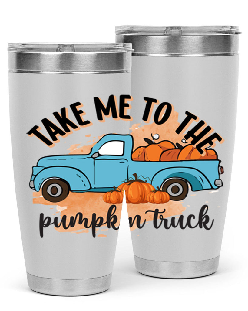 Fall Pumpkin Truck 128#- fall- Tumbler