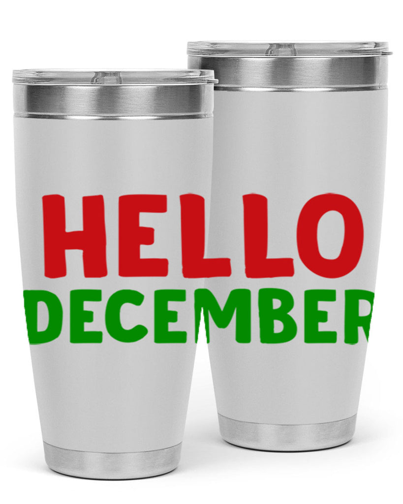 Hello December 158#- winter- Tumbler