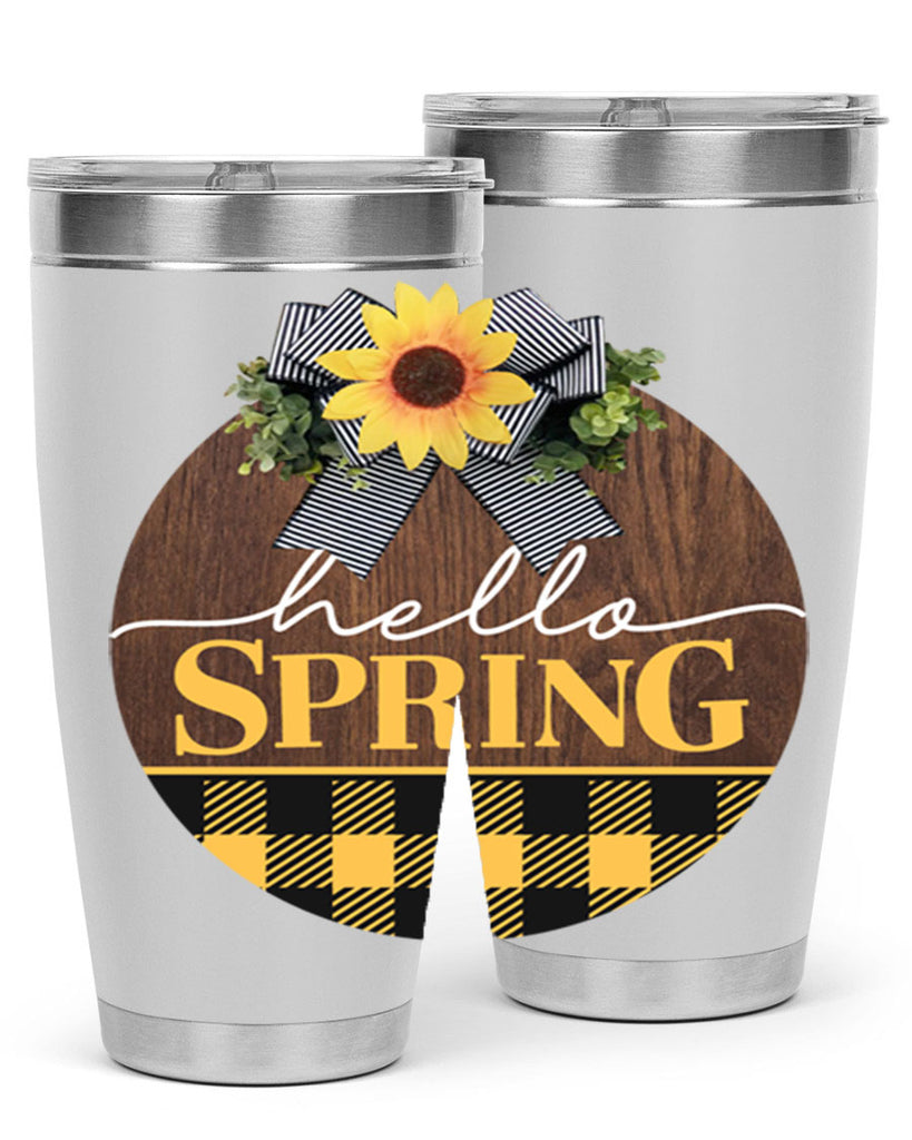 Hello Spring plaid Mockup 204#- spring- Tumbler